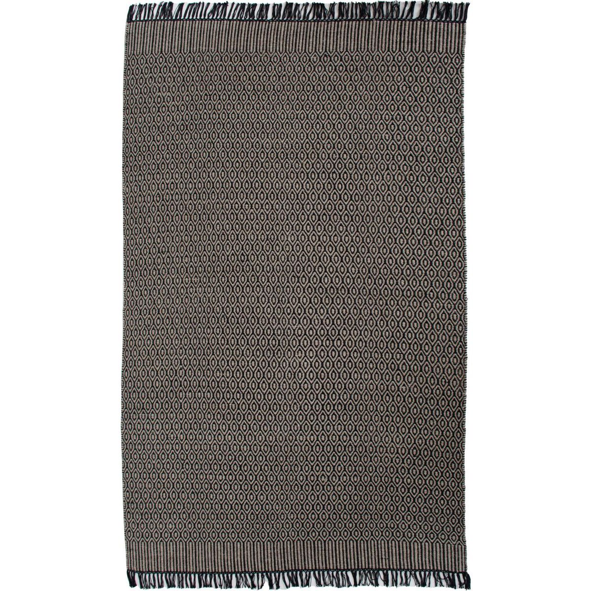 JUST HOME COLLECTION - Alfombra Pasi 160x230 cm Lana Negro