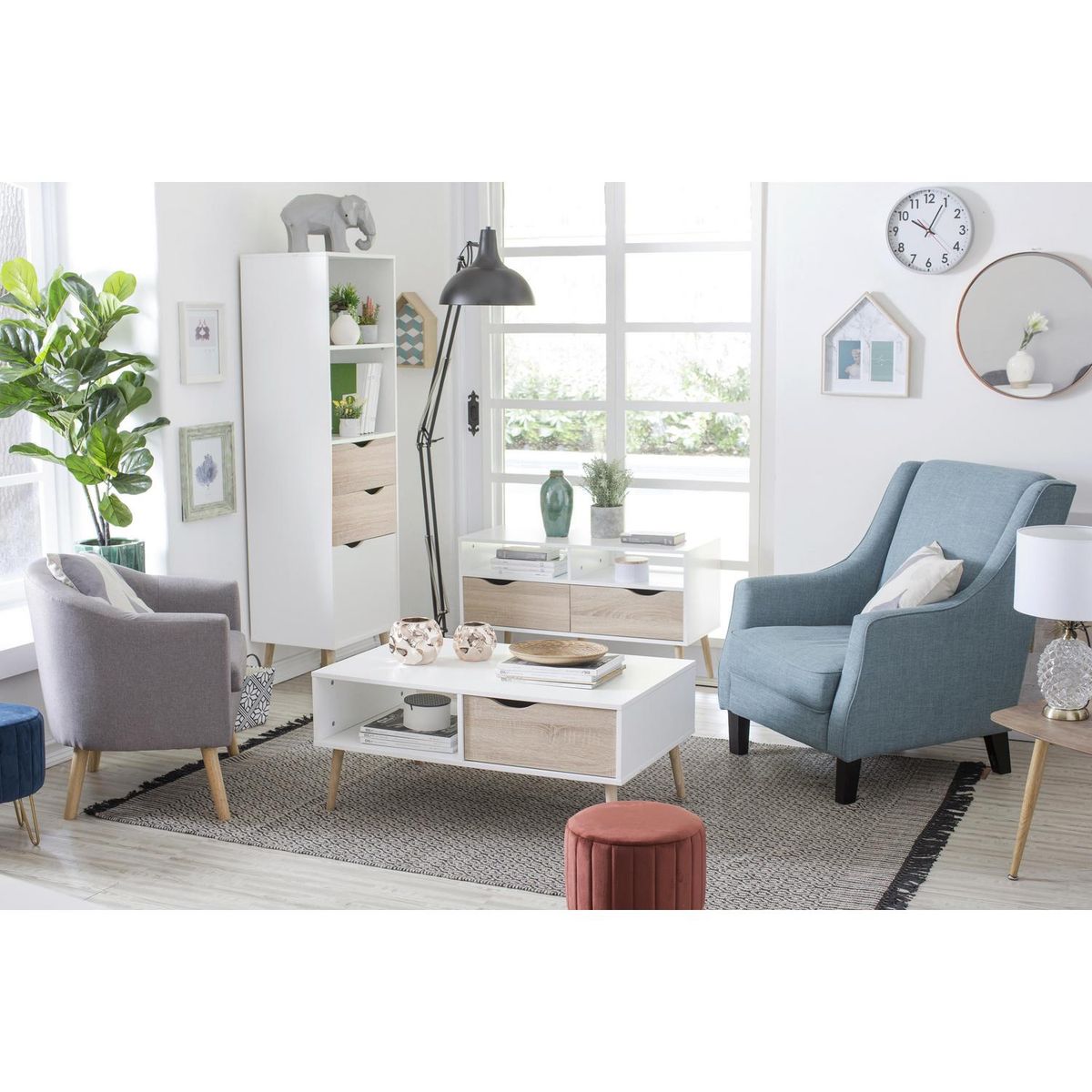 JUST HOME COLLECTION - Alfombra Pasi 160x230 cm Lana Negro