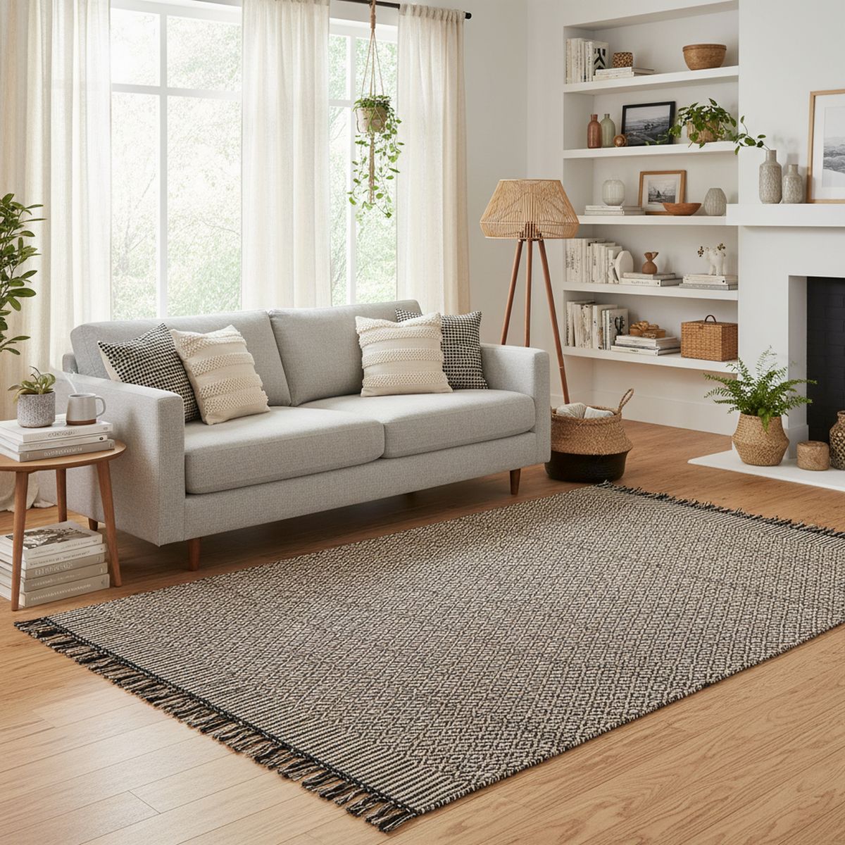 JUST HOME COLLECTION - Bajada de Cama Pasis 50x90 cm Lana Negro