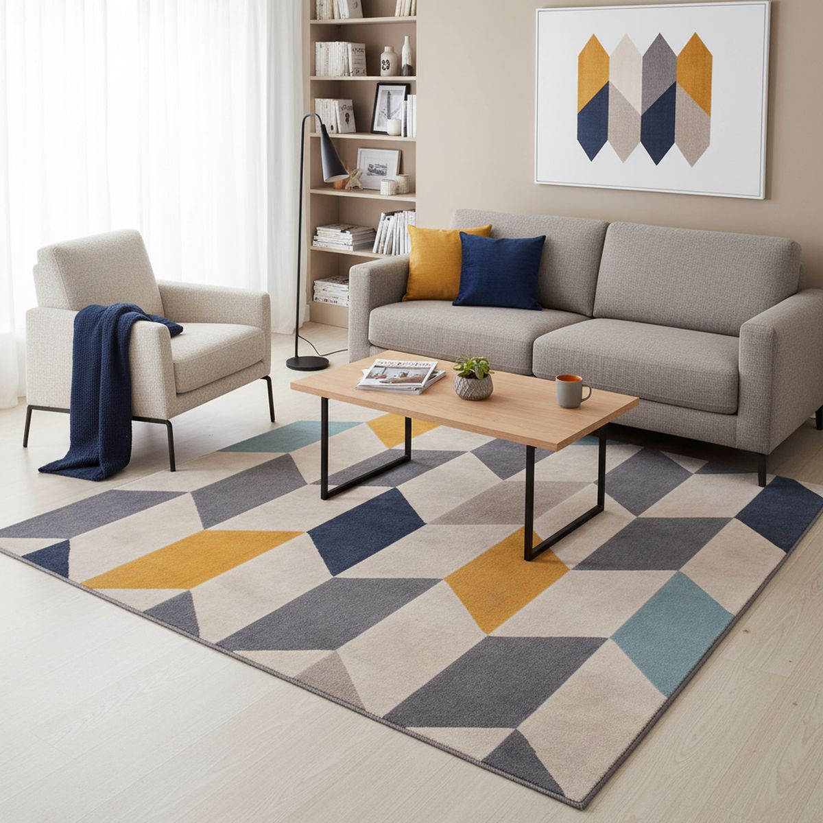 JUST HOME COLLECTION - Alfombra Canvas Pilares 120x170 cm Polipropileno Multicolor