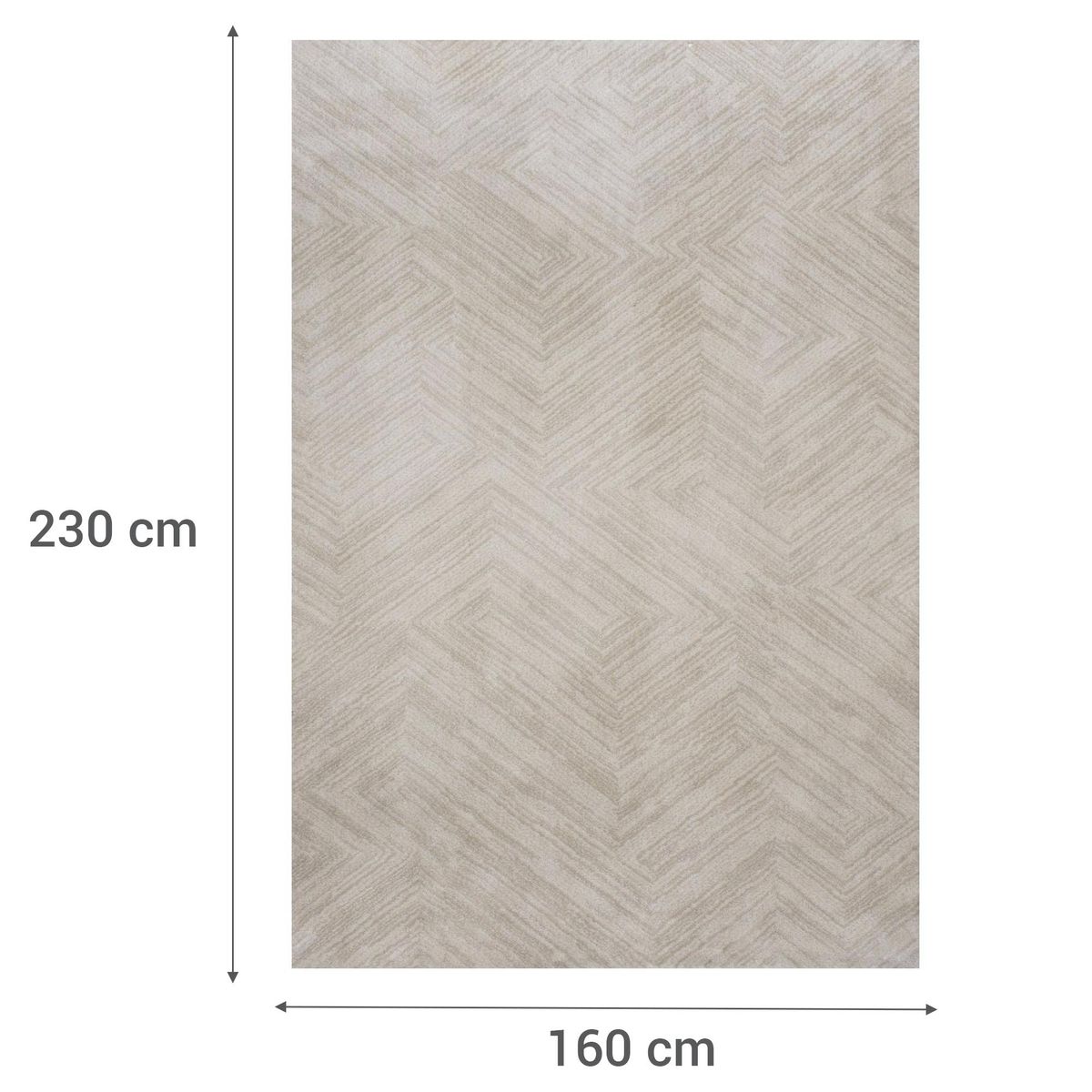 JUST HOME COLLECTION - Alfombra Living Suave Siroc Diagonal Beige