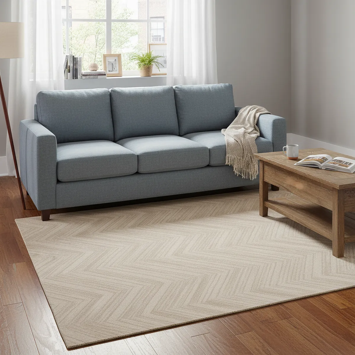 Alfombra Living Suave Siroc Diagonal Beige, marca JUST HOME COLLECTION - Foto Principal
