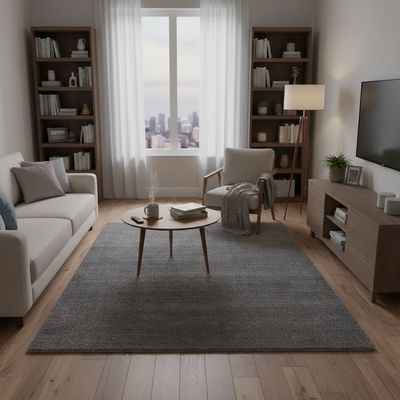 Imagen 2 del producto Alfombra Touch 120x170 cm Poliéster Gris