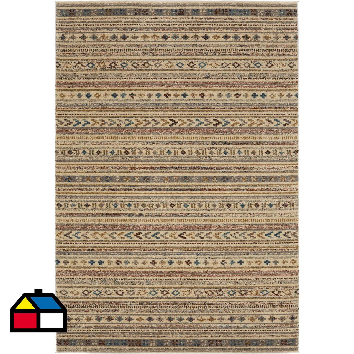 JUST HOME COLLECTION - Bajada de Cama Canyon Geo 60x115 cm Polipropileno Beige