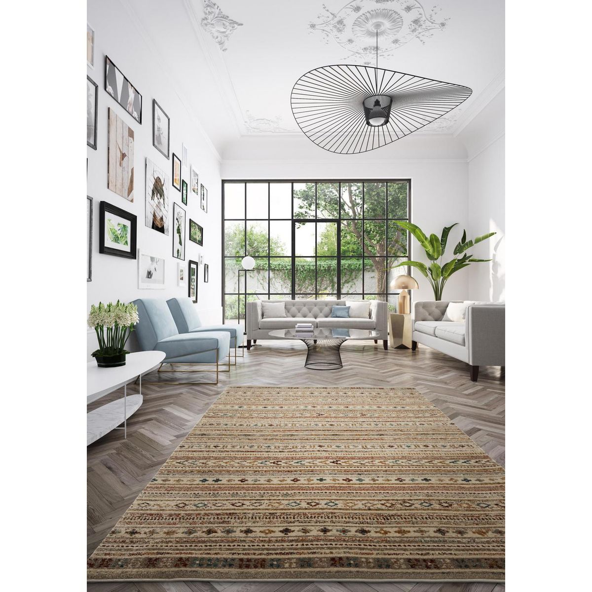 JUST HOME COLLECTION - Bajada de Cama Canyon Geo 60x115 cm Polipropileno Beige