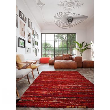 Alfombra Shaggy Sherpa 120x170 cm Rojo