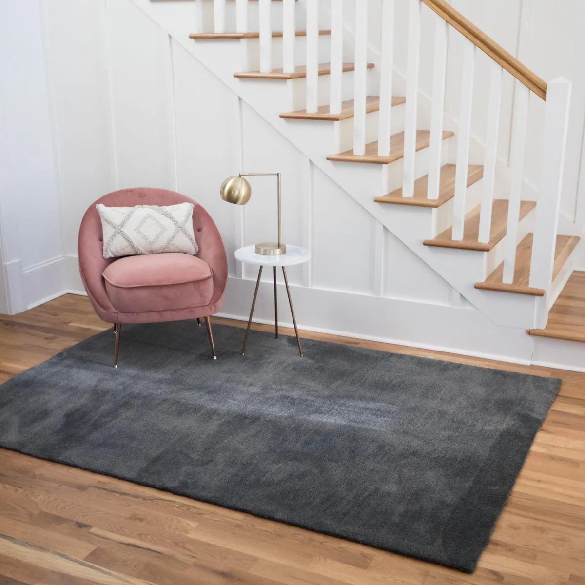 JUST HOME COLLECTION - Bajada de Cama Shaggy Feel 50x80 cm Poliéster Gris