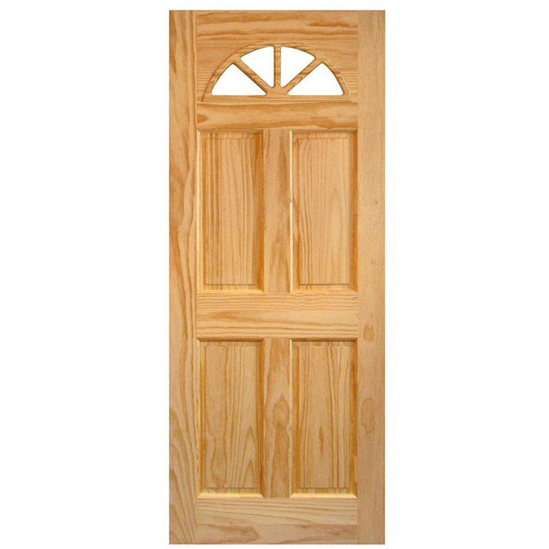 HOLZTEK - Puerta Pino Ibiza Media Luna con vidrio