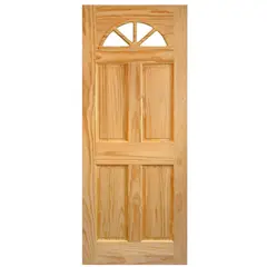 HOLZTEK - Puerta Pino Ibiza Media Luna con vidrio