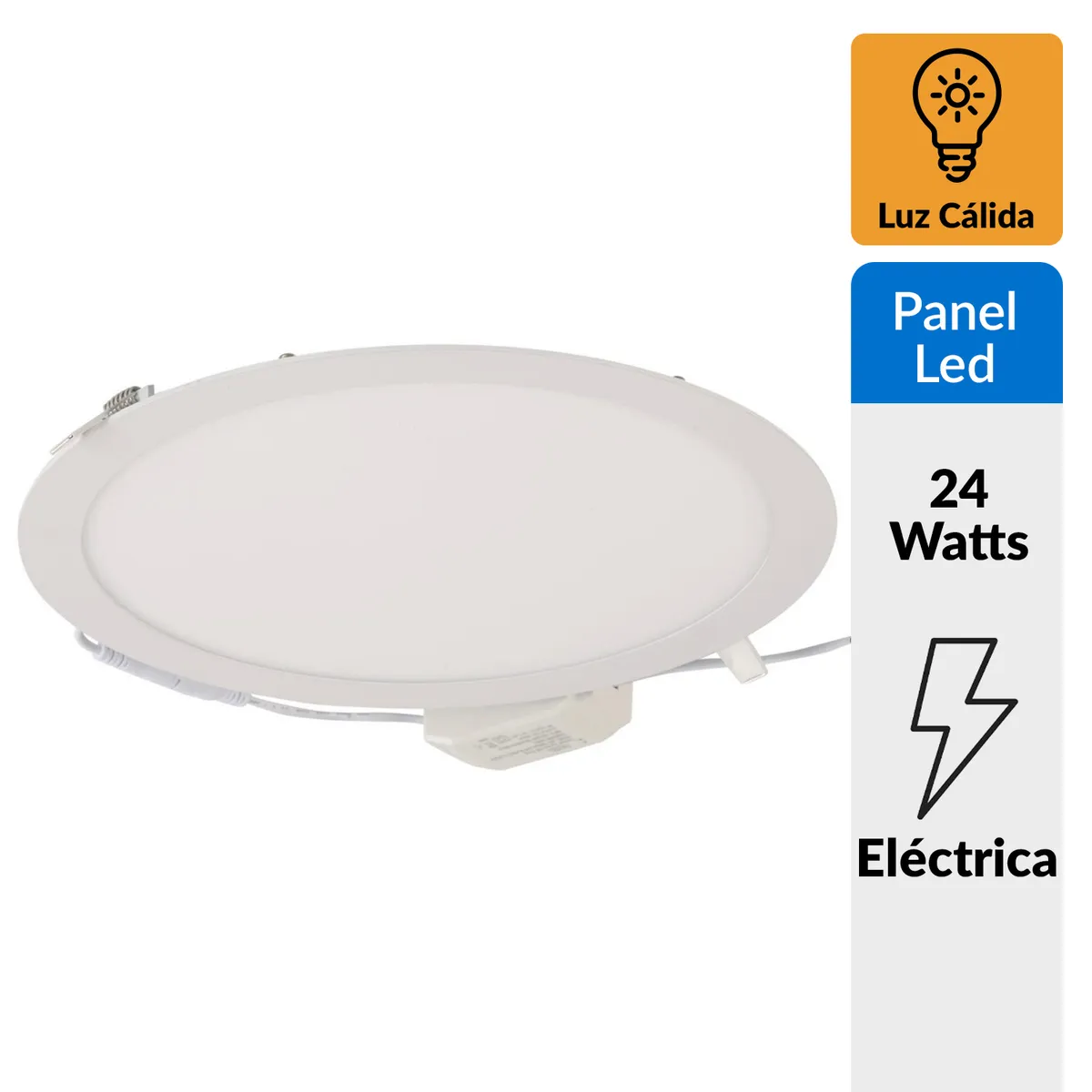 DAIRU - Panel led empotrado circular 24w luz cálida