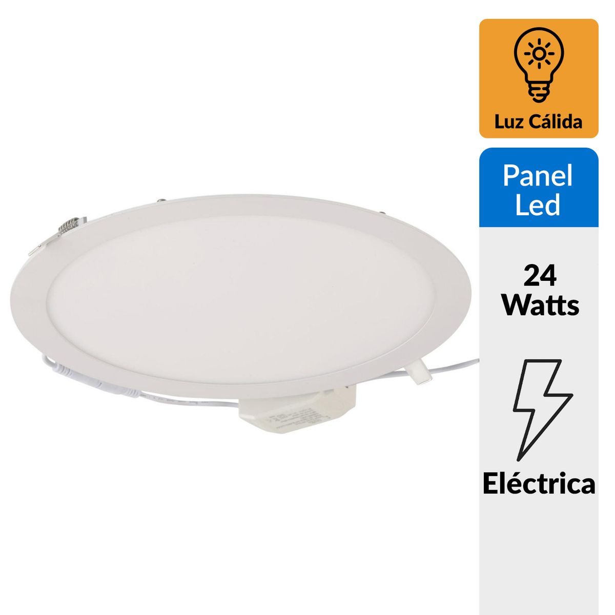 DAIRU - Panel led empotrado circular 24w luz cálida