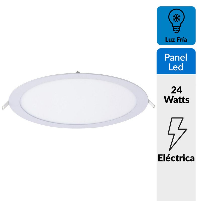 DAIRU - Panel led empotrado circular 24w luz fría