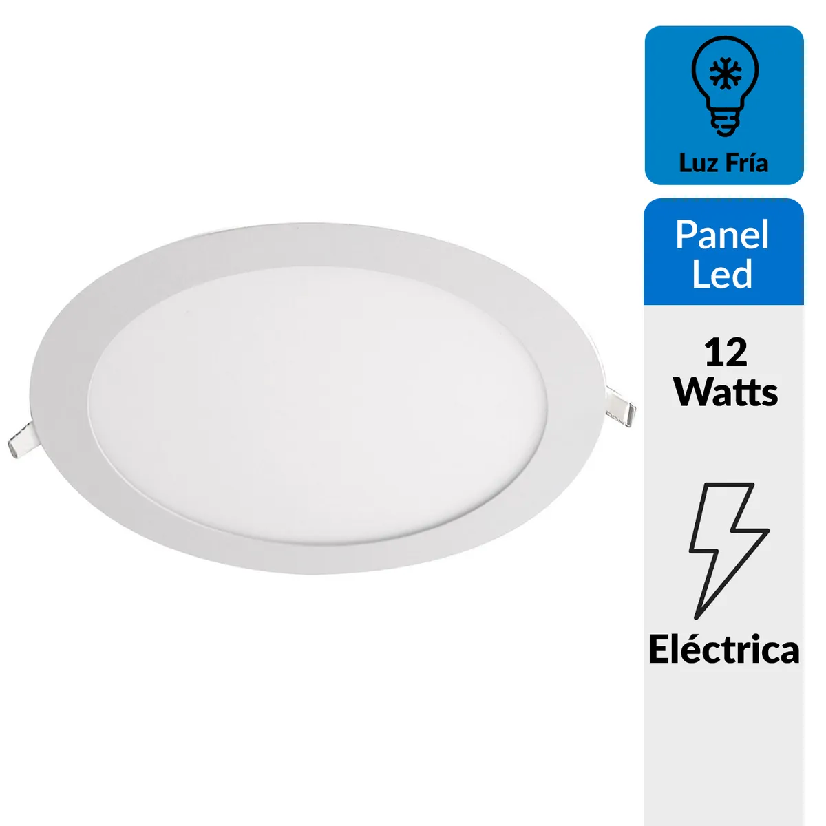 DAIRU - Panel led empotrado circular 12w luz fría