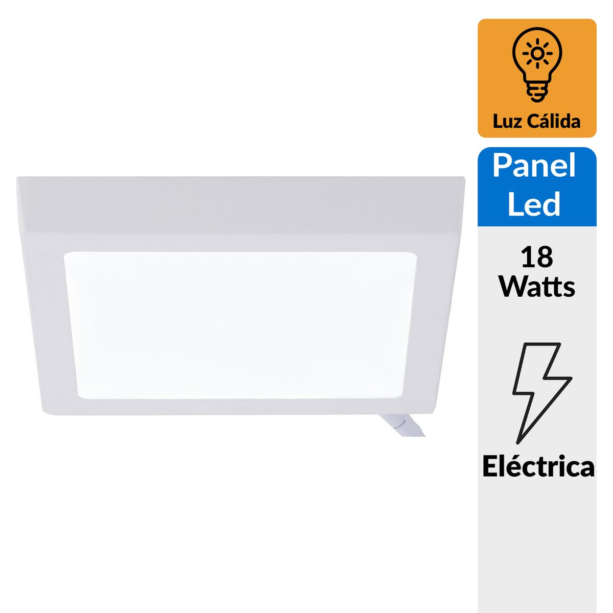 DAIRU - Panel led sobrepuesto cuadrado 18 W luz cálida
