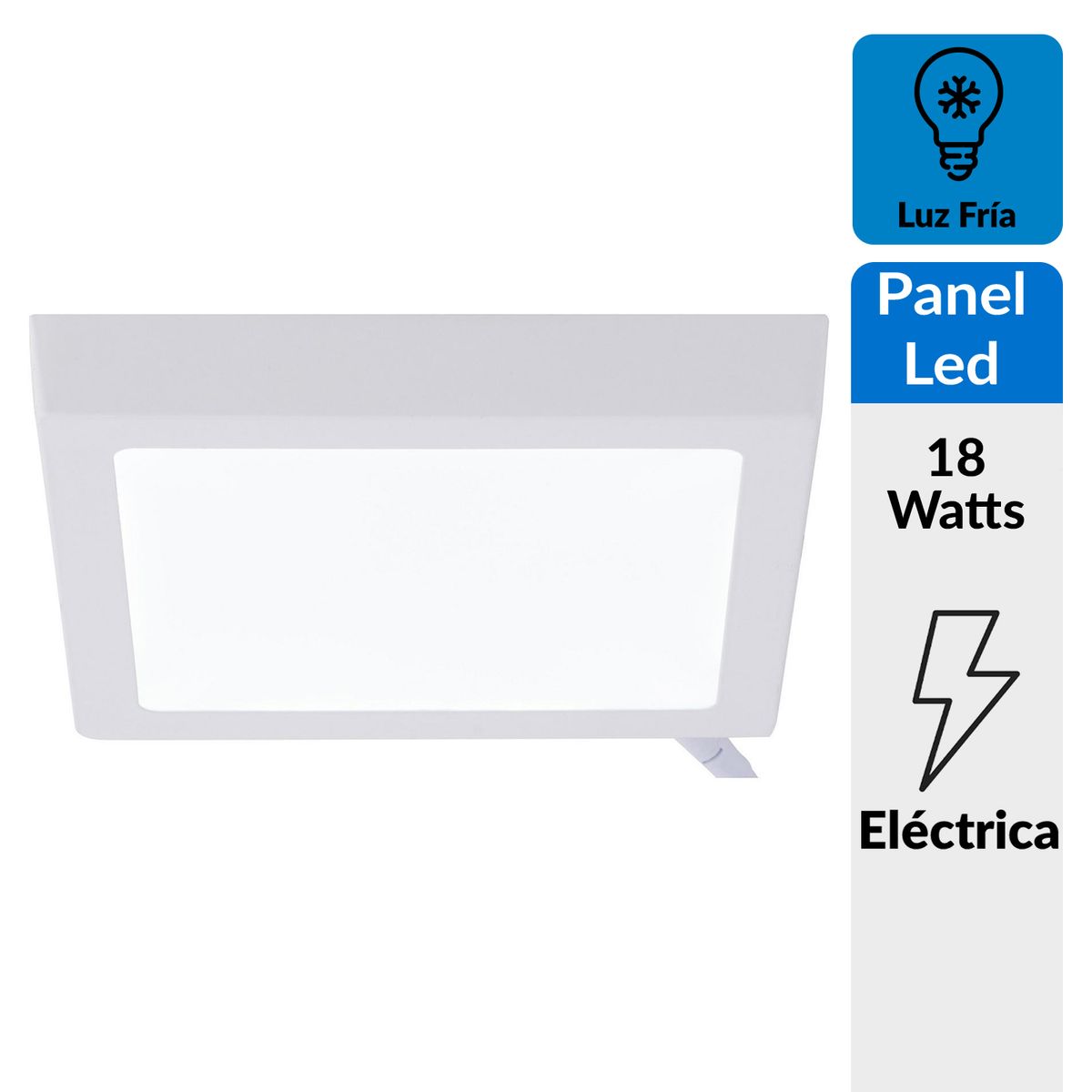 DAIRU - Panel led sobrepuesto cuadrado 18 W luz fría