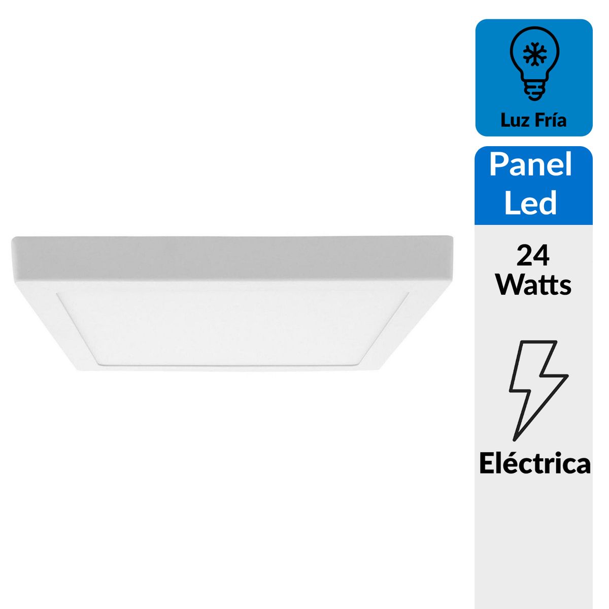 DAIRU - Panel led sobrepuesto cuadrado 24 W luz fría