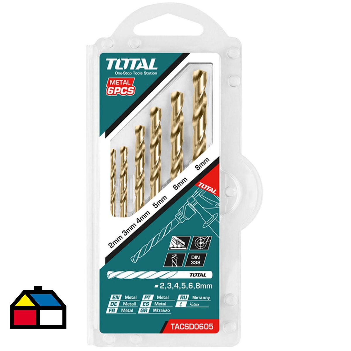 TOTAL - Set de brocas 6 piezas