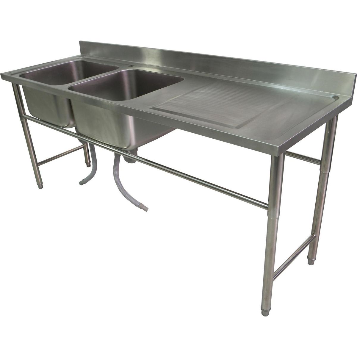 MAIGAS - Lavafondo Derecho 2 Cubeta(s) 200x85x66 cm Acero inoxidable