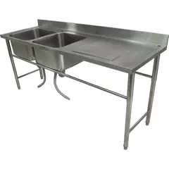 MAIGAS - Lavafondo Derecho 2 Cubeta(s) 200x85x66 cm Acero inoxidable