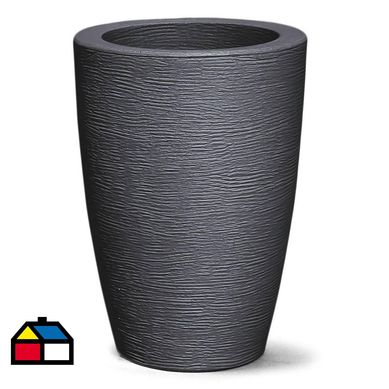Macetero Grafiato cnico de plstico 48x34 cm negro