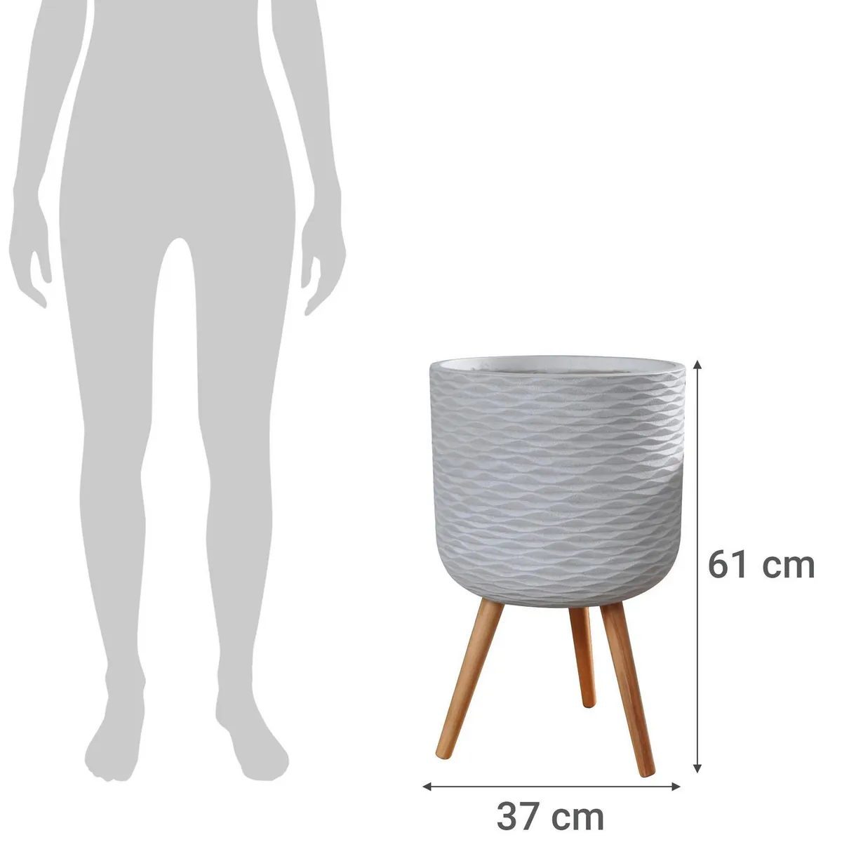 JUST HOME COLLECTION - Macetero de fibra con patas