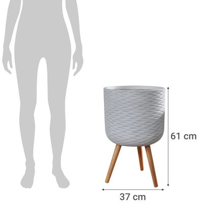 Imagen 2 del producto Macetero de fibra con patas