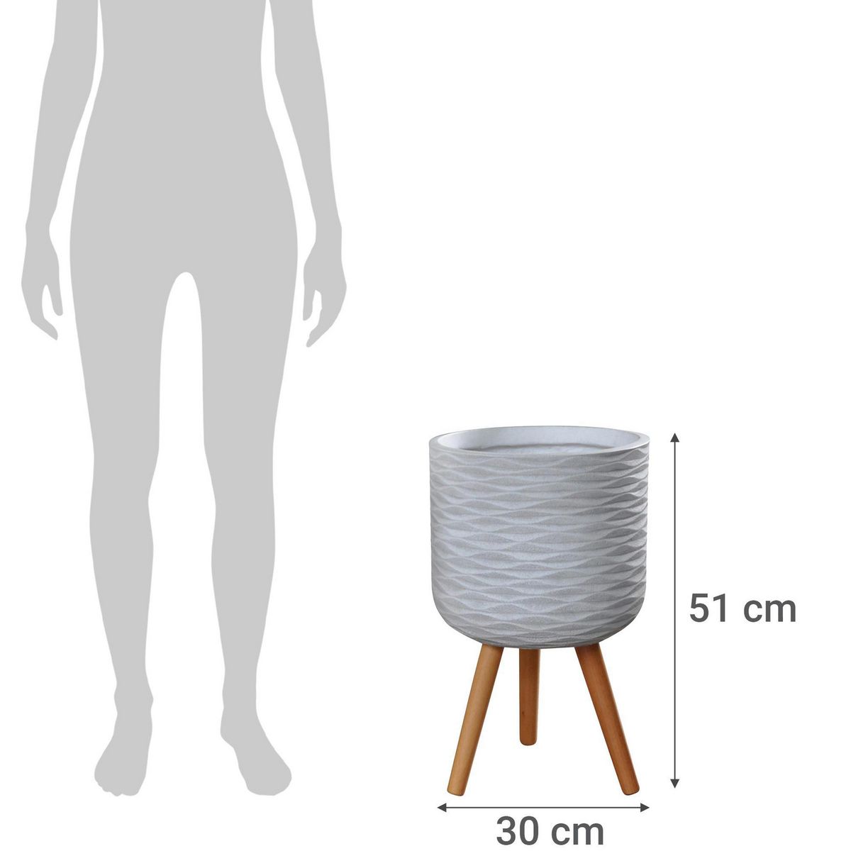 JUST HOME COLLECTION - Macetero de fibra con patas