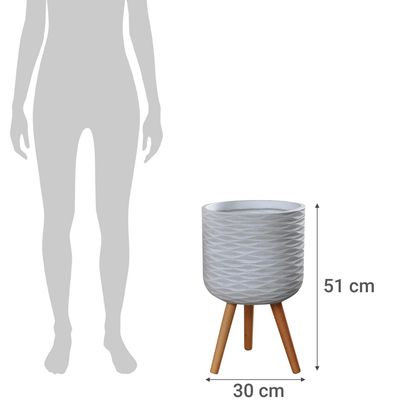 Imagen 2 del producto Macetero de fibra con patas
