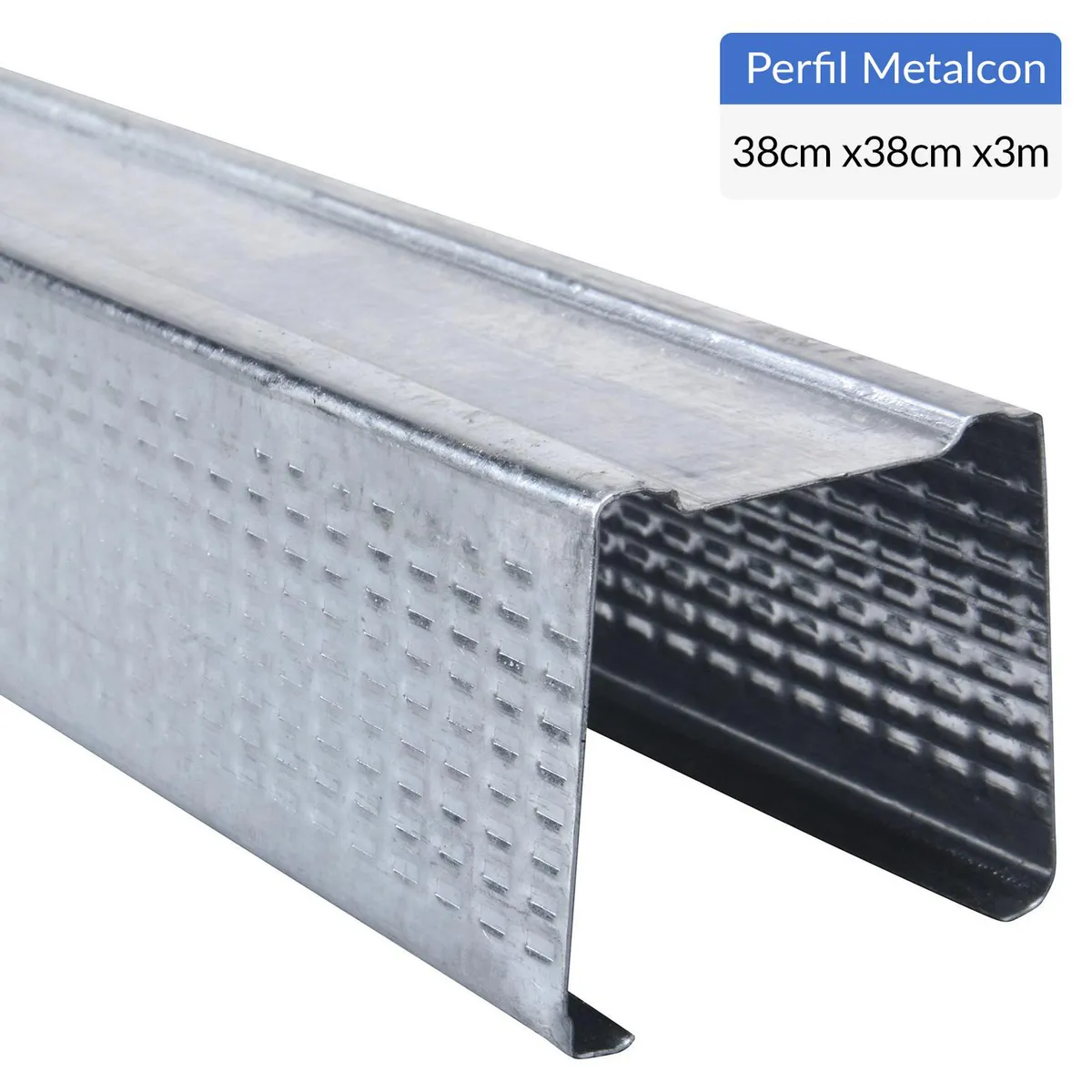 GENERICO - Perfil Tabiques Montante Económico Metal 38x38x0,5 mm 3 m