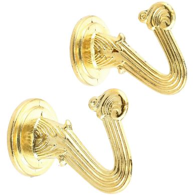 Set de ganchos para barra de cortina 2 unidades bronce.