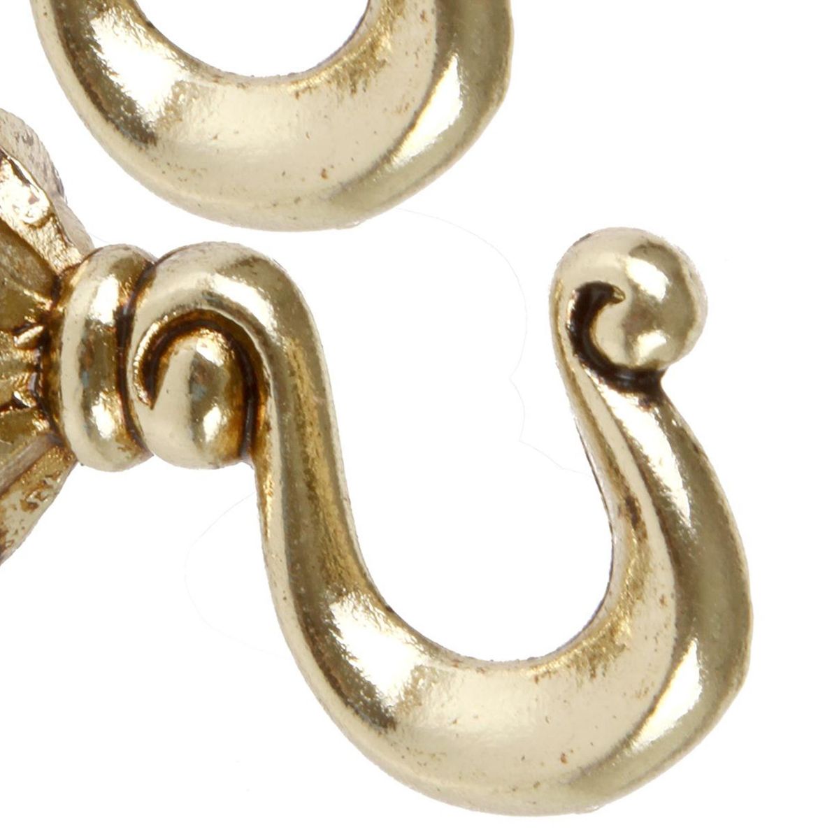 DECOROD - Set De Ganchos Para Barra De Cortina 2 Unidades Dorado