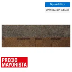 OWENS CORNING - Teja Gravillada Asfalto 33.7x98.3 cm 5 mm Café Claro /Tabaco