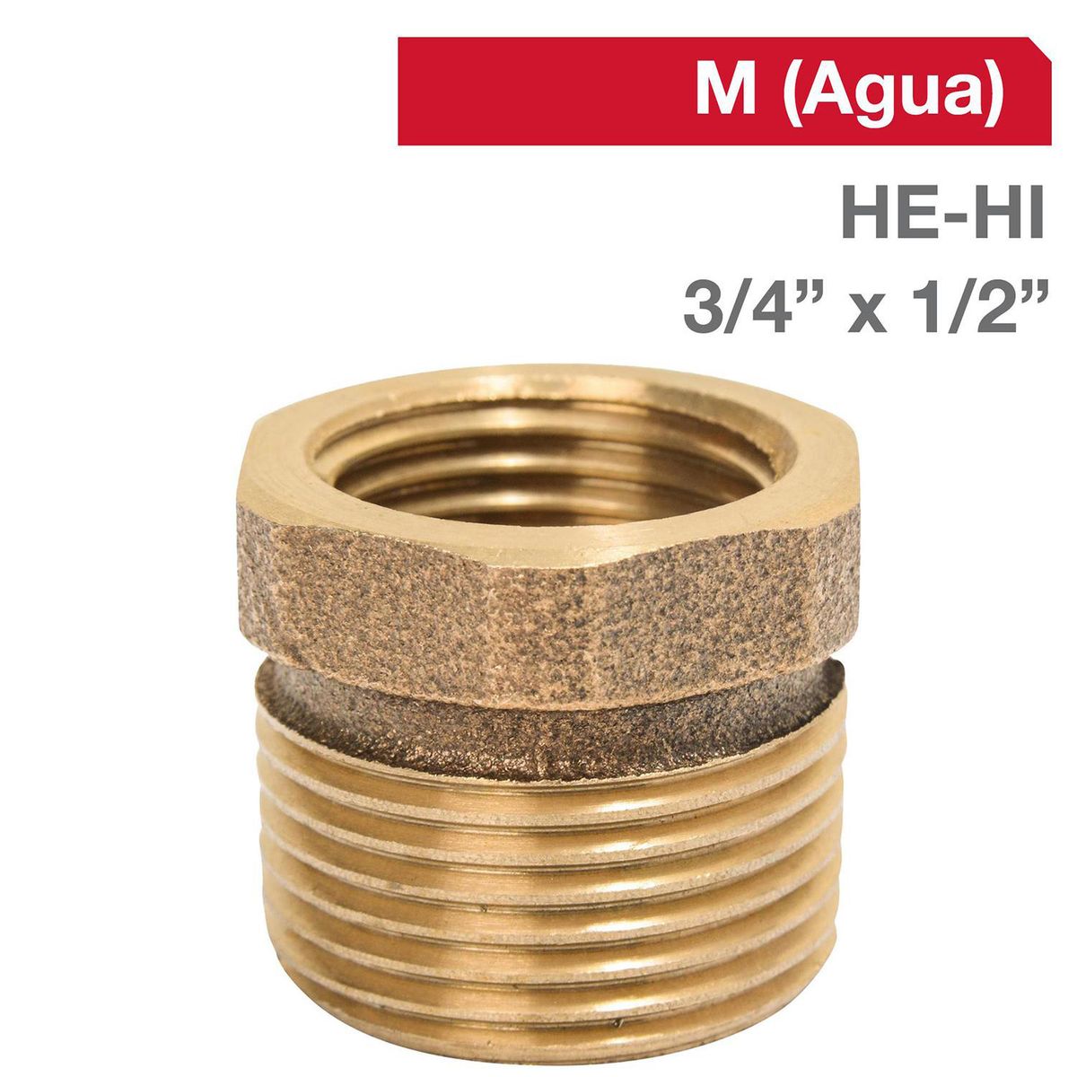 STRETTO - Bushing Bronce HE/HI 3/4" x 1/2" 1u