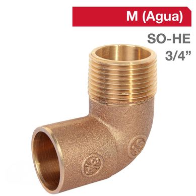 Codo Bronce SO/HE 3/4