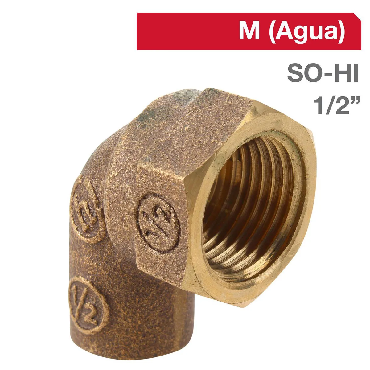 HUMBOLDT - Codo Bronce SO/HI 1/2" 1u