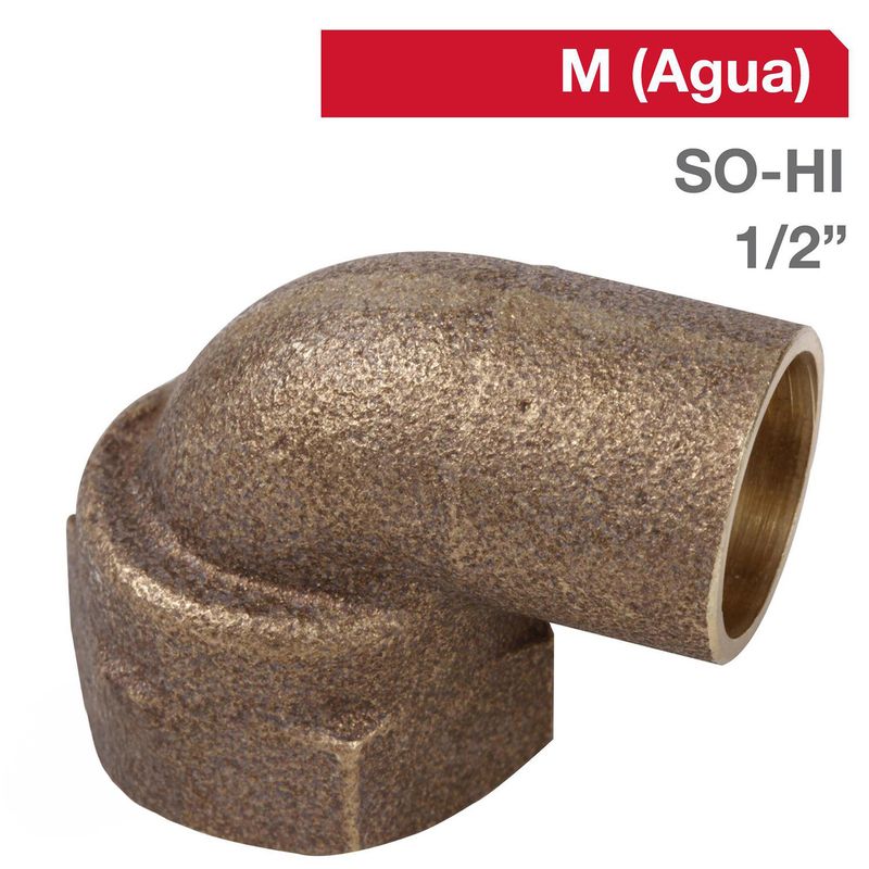 HUMBOLDT - Codo Bronce SO/HI 1/2"  5u