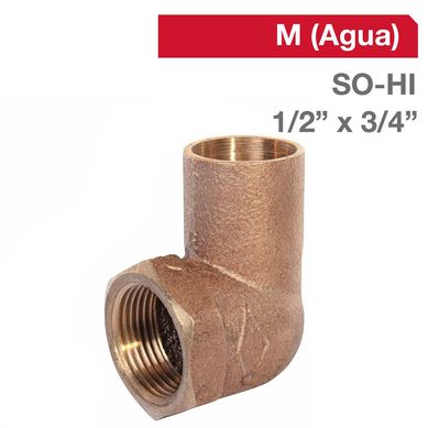 Codo Bronce SO/HI 1/2