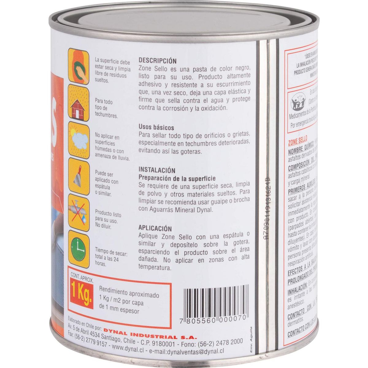 DYNAL - Sellante Asfáltico Tapagoteras Dynal 0.25 Galones para Techos