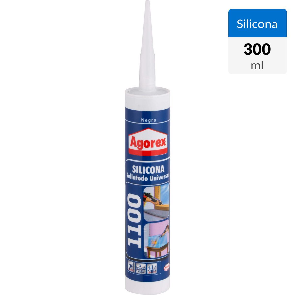 AGOREX - Agorex Sellatodo Universal 300 ml Negra Adherencia Flexible