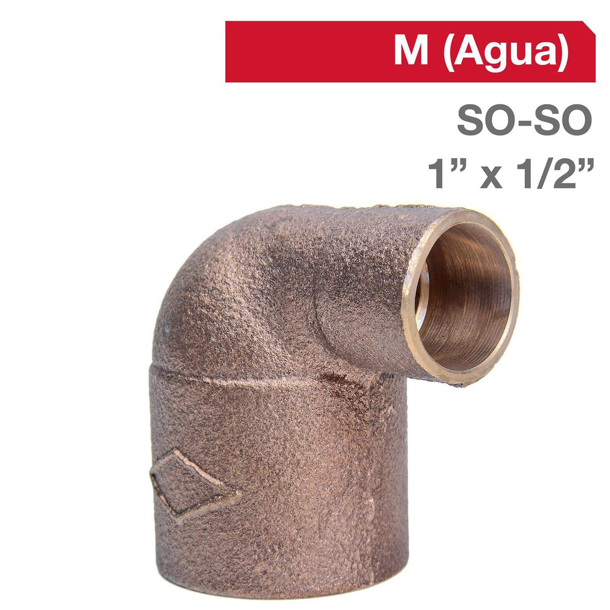 NIBSA - Codo Bronce SO/SO 1" x 1/2" 1u