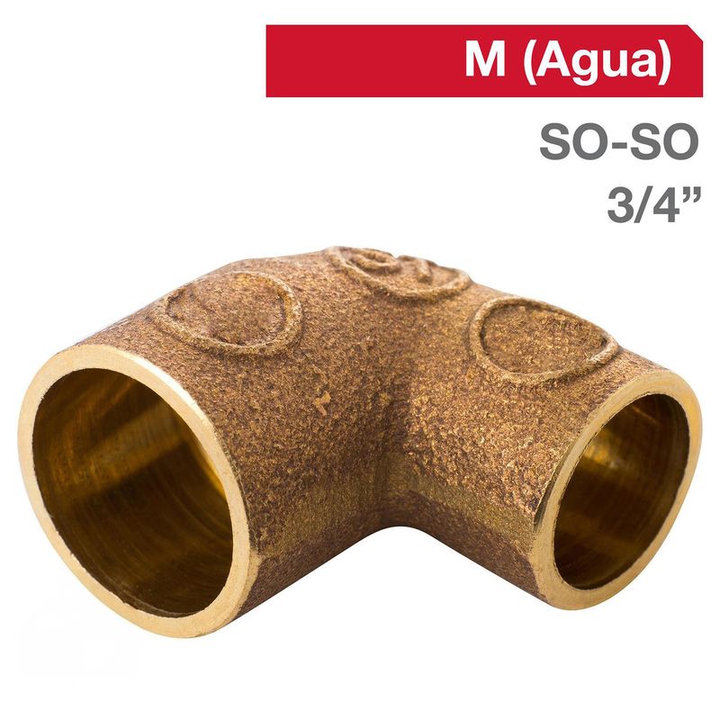 HUMBOLDT - Codo Bronce SO/SO 3/4"  5u