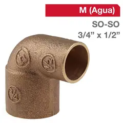 HUMBOLDT - Codo Bronce SO/SO 3/4" x 1/2" 1u