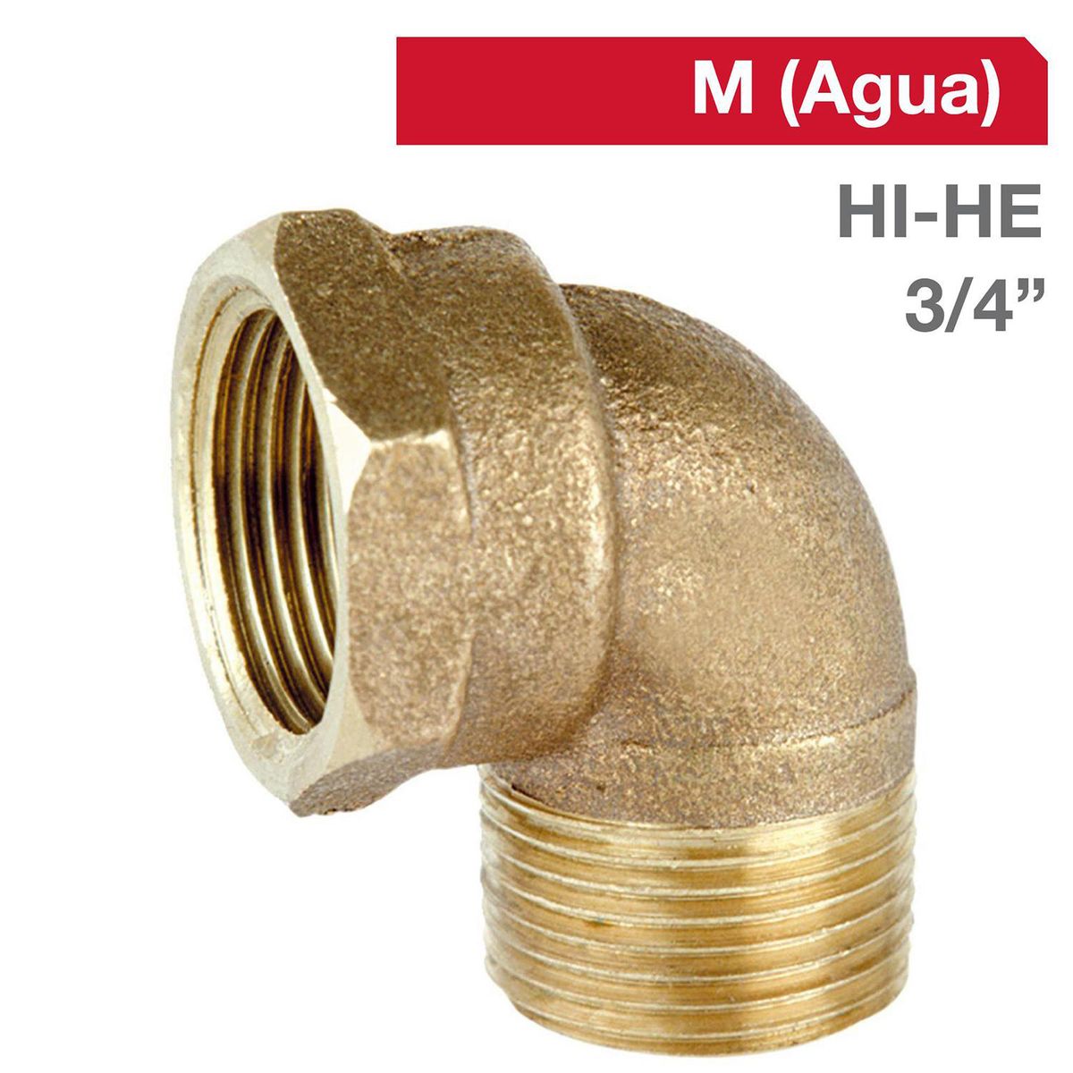STRETTO - Codo Bronce HI/HE 3/4" 1u