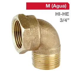 STRETTO - Codo Bronce HI/HE 3/4" 1u
