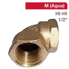 STRETTO - Codo Bronce HI/HI 1/2" 1u