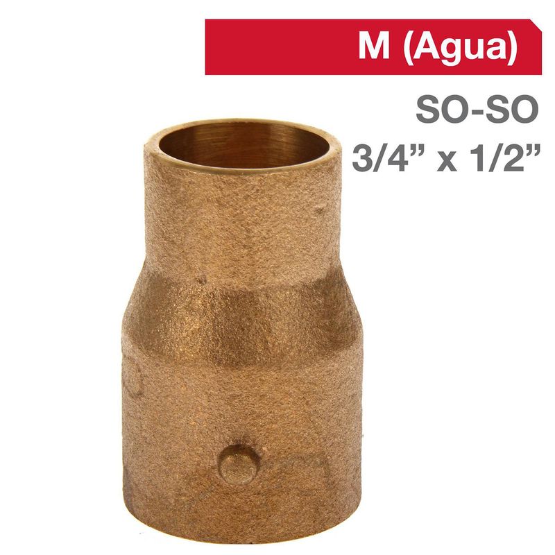 STRETTO - Copla Bronce SO/SO 3/4" x 1/2"  1u