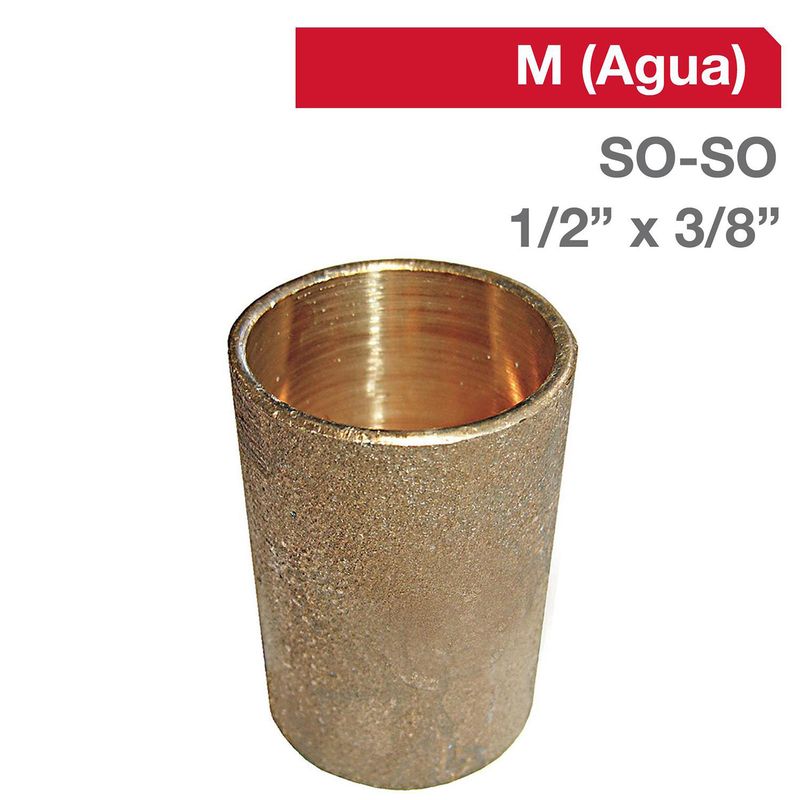 STRETTO - Copla Bronce SO/SO 1/2" x 3/8"  1u