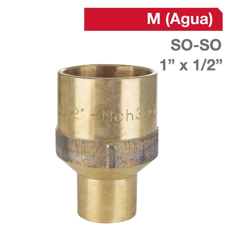 NIBSA - Copla Bronce SO/SO 1" x 1/2"  1u