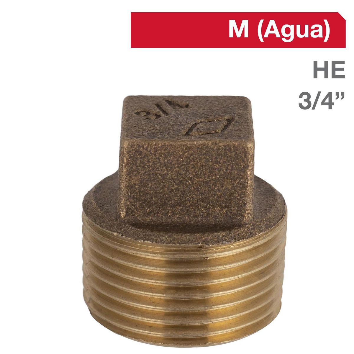 NIBSA - Tapa Tornillo Bronce HE 3/4" 1u