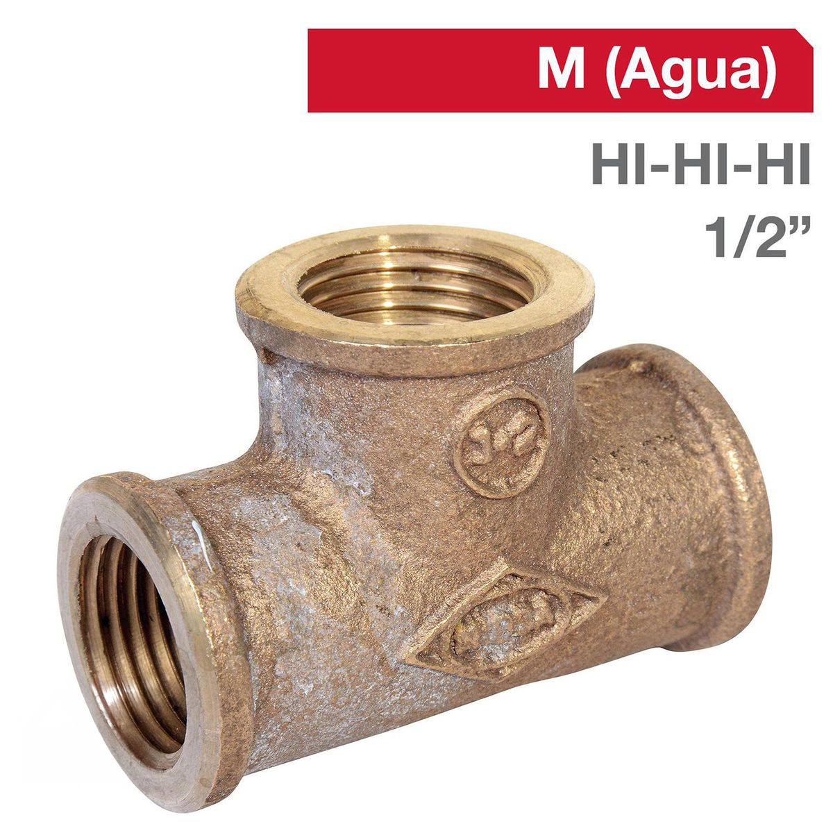 NIBSA - Tee Bronce HI/HI/HI 1/2" 1u